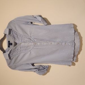 NWT Bandolino Light Blue Roll-Up Sleeve Blouse Size Small